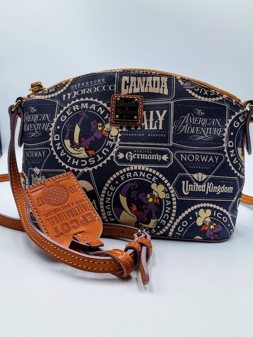 Disney Parks Dooney & Bourke 2017 Epcot Food And Wine Festival Figment Purse